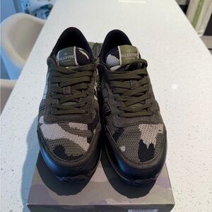Valentino Garavani Army Green Camo Low-Top Sneakers
